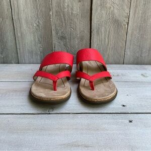 Vionic Women's Size 9 Poppy Leather Marvina Comfort Orthotic Thong Sandals Mint!